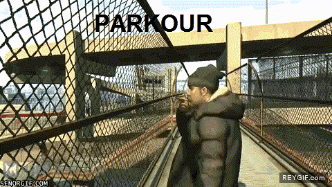 GIF animado (90603) Parkour a lo bestia en videojuegos