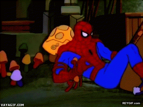 GIF animado (94200) Spiderman deberias dejar las drogas
