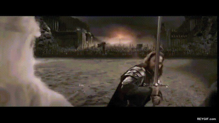GIF animado (95486) Todas las batallas son mas epicas con sables laser