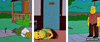 GIF animado (94893) Todas las versiones de balonazo en la entrepierna de los simpson